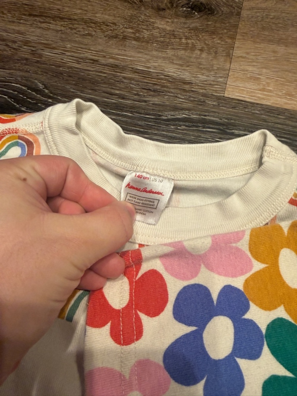 Hanna Andersson Kids Short Pajama Set - Rainbow, Floral, Fruit Prints - Picture 4 of 7
